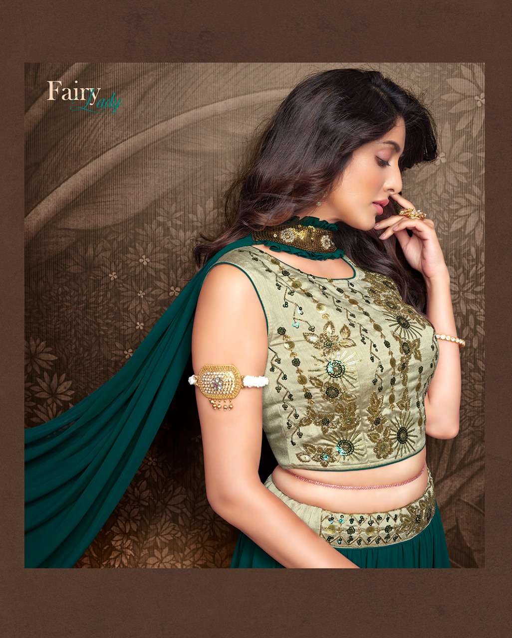 Lily And Lali-tyohar-georgette-handwork-choli-cups-with-inner-georgette-fancy-skirt-attached-dupatta-With Choli-2 Designs-10112-C